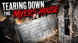 TEARING DOWN THE MYERS HOUSE &amp; THE TUNNELS Moving The Scarehouse Day 2 daily vlog 103