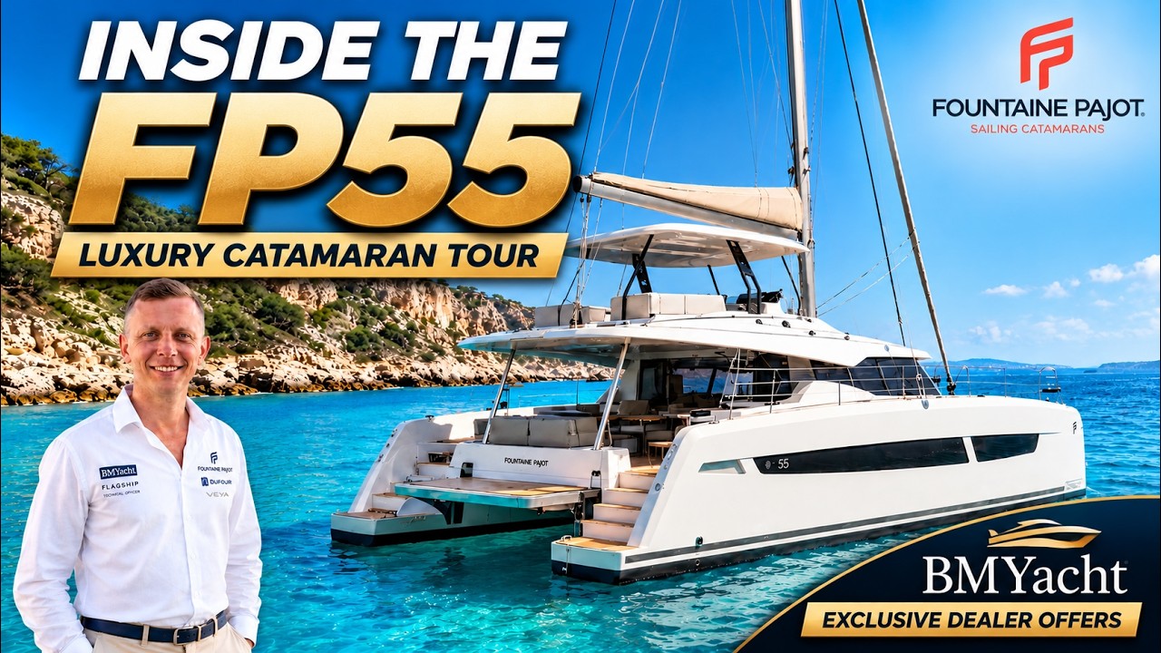⁣Inside the Fountaine Pajot FP55 | Full Luxury Sailing Catamaran Tour & Walkthrough