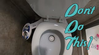 8 Things NOT to do when installing a Bidet in an RV