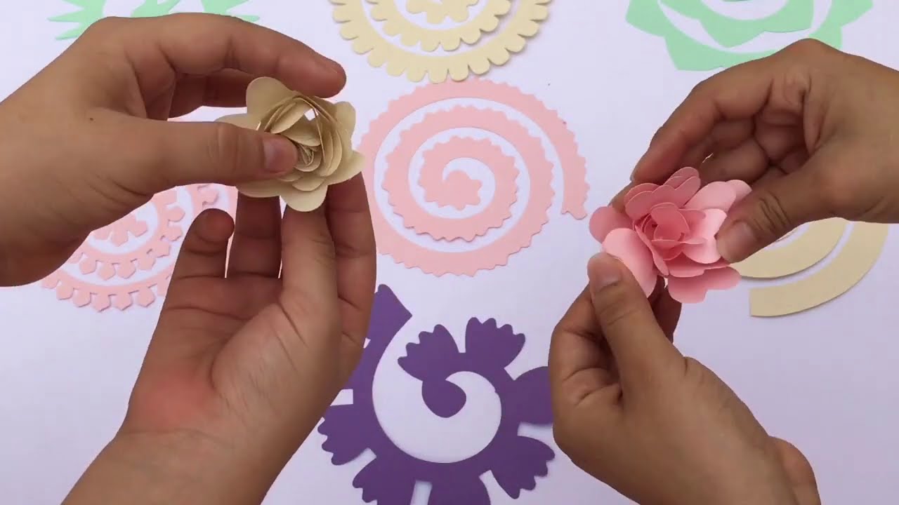 Flor espiral de papel  Manualidades en Papel