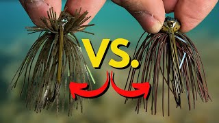 Cold Water Jigs: Living Rubber vs Silicone Skirts - Watch the Difference