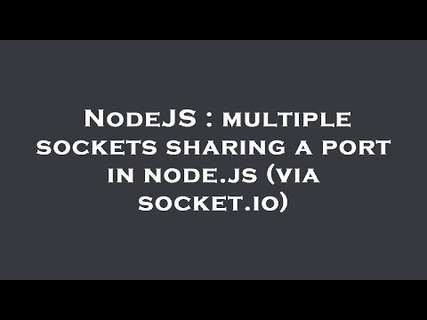 NodeJS : multiple sockets sharing a port in node.js (via socket.io)