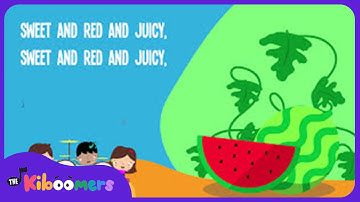 Watermelon Fruit Lyric Video - The Kiboomers Preschool Songs & Nursery Rhymes About Food