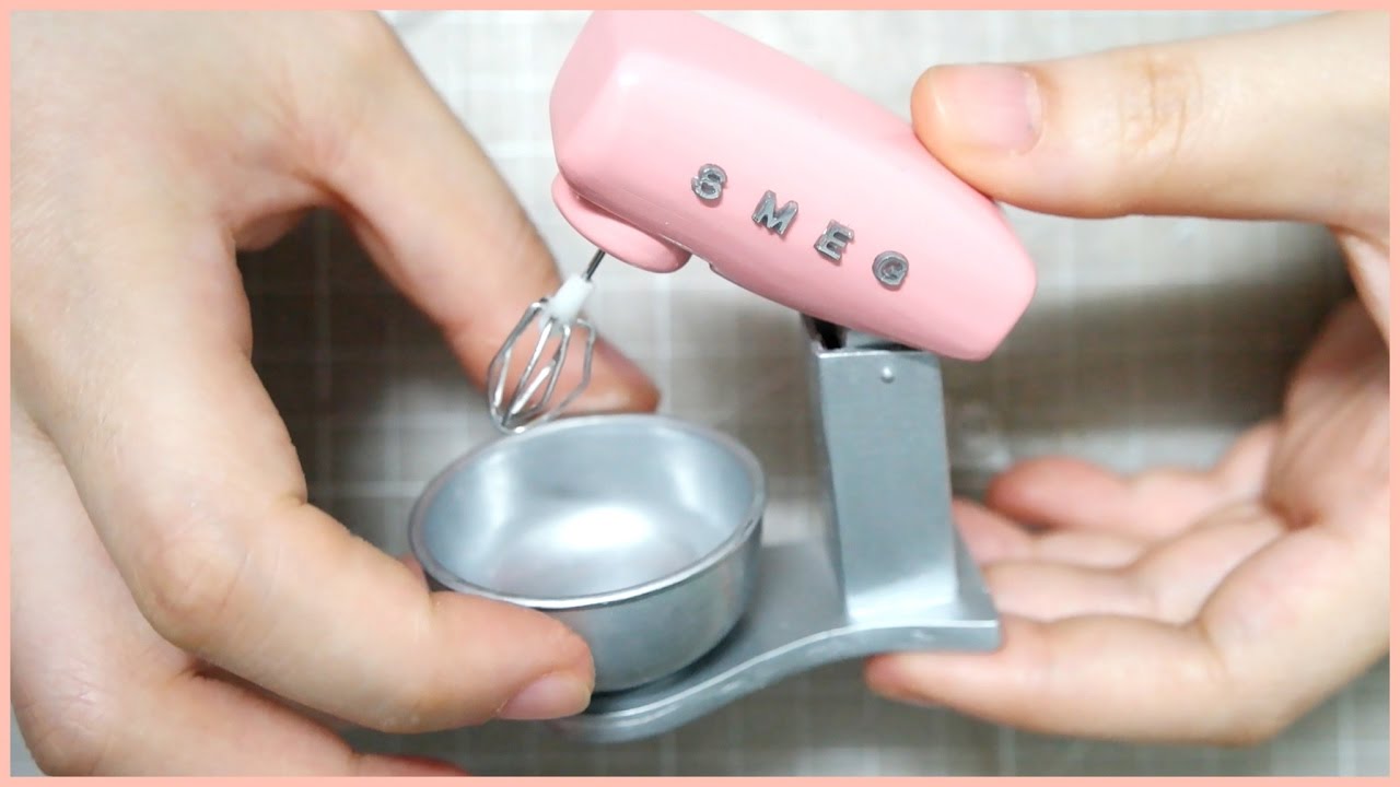 DIY Miniature Real Smeg Mixer 진짜로 돌아가는 미니어쳐 스메그 반죽기! - 레아