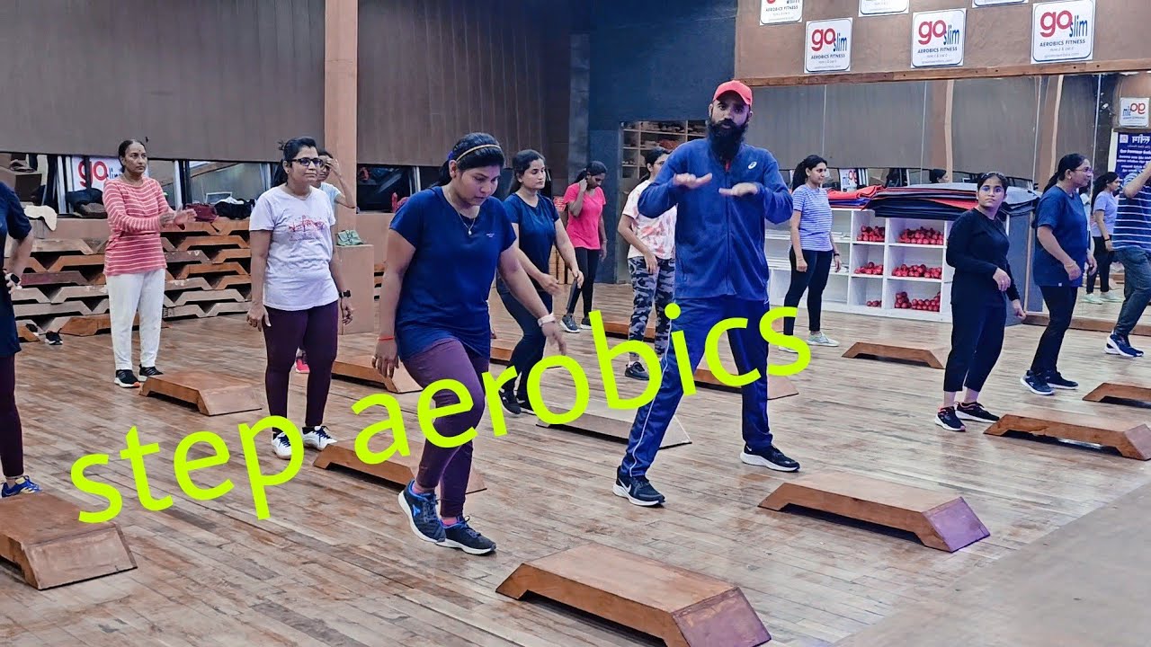 advanced step aerobics @goslimaerobics - YouTube