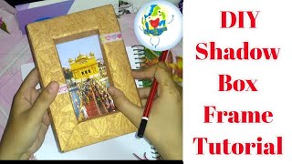 How to make Photo Frame/ Shadow Box Photo Frame (Diy)