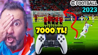 7000 TL GAMEPAD ile 25 METRE CARLOS FRİKİK GOLÜ! | PES 2023 TOP AÇILIMI