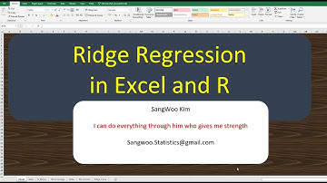 250 Ridge Regression Analysis in Excel and R