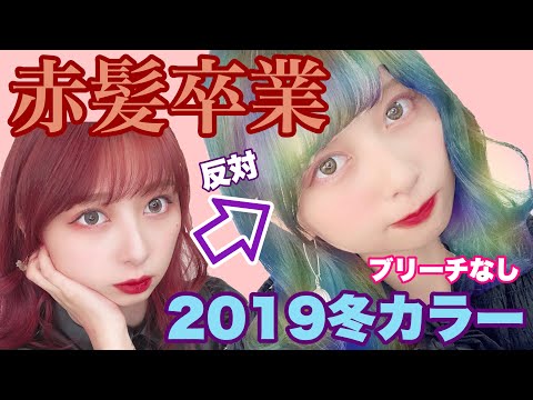 【2年ぶりさようなら赤髪】正反対の色にブリーチなし最強イメチェン!失敗しない髪色のオーダーの方法と髪色キープの方法を紹介したよ!