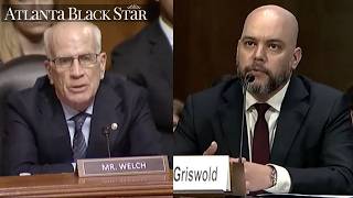 Senator Welch Confronts Witness Over Slavery Comments in Heated Senate Hearing