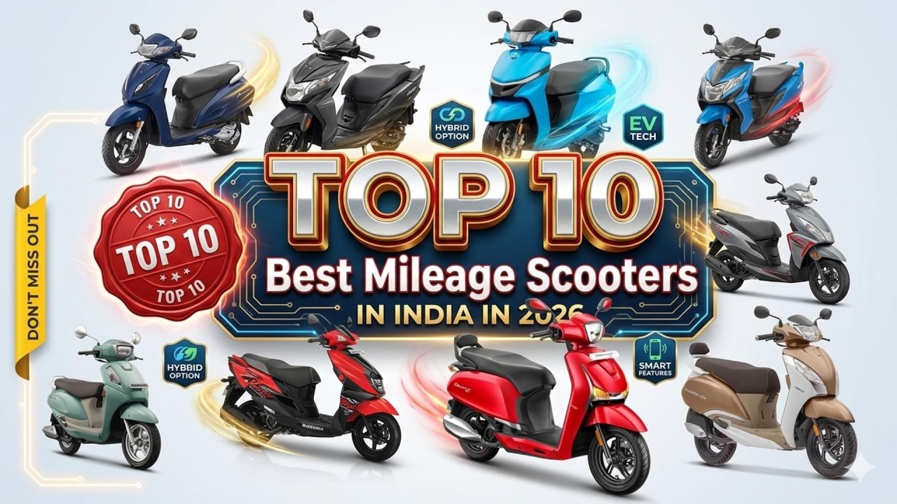 Top 10 Best Mileage Scooters in India 2026 | Most Fuel Efficient Scooters 🔥
