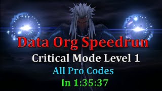 Kingdom Hearts III - LV1 Crit Data Org Speedrun w/All Pro Codes (1:35:37)