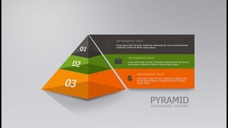 Photoshop Tutorial Graphic Design Infographic Translucent Pyramid