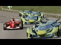 F1 Ferrari F2004 Michael Schumacher vs Lamborghini V12 Vision GT Sports 2020 at Highlands