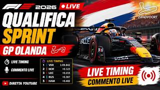 🏁 QUALIFICA SPRINT GP OLANDA F1 2026 🔴 LIVE TIMING + COMMENTO LIVE | ZANDVOORT