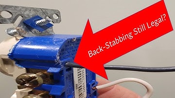Can you still Back-Stab a Receptacle? Should you? Stab locking receptacles