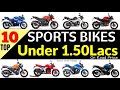 Top 10 Sports Bikes Under 1.50Lacs(On-Road Price) | Budget Sports Bikes 2021