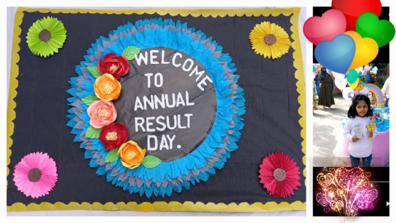 Welcome Result Day Board Annual Result Day schooldecoration 
