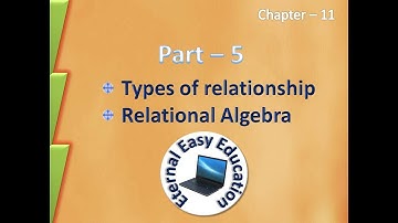 TN 12th computer science(chapter - 11)Database concepts(part 5) Relational Algebra,Relationship-type
