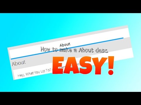 How To Edit Your About Description On Your Profile Roblox Youtube - how to change roblox about secyion