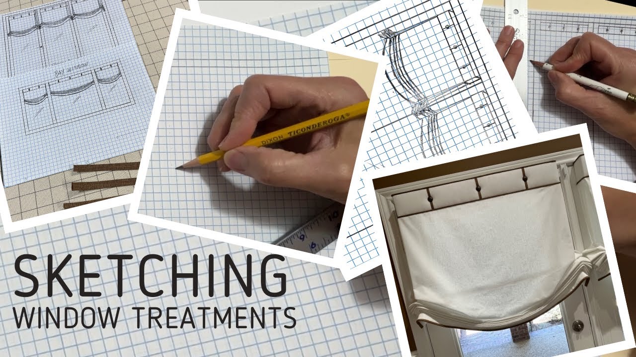 Sketching Window Treatments To Scale On Graph Paper - YouTube