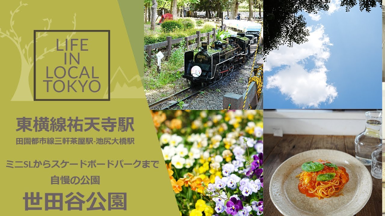 ミニＳＬや噴水広場・充実施設の世田谷公園【4Ｋ】