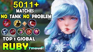 HARD GAME! No Tank! Ruby The Queen of LifeSteal GameChanger-Top 1 Global Ruby 7moud! -Mobile Legends