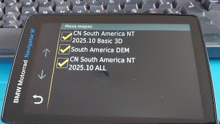 Atualização GPS Garmin BMW Motorrad Navigator VI  City Navigator South America NT 2025.10
