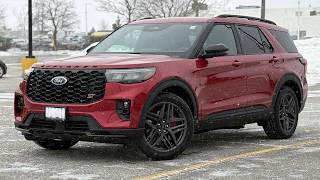 New 2026 Ford Explorer St In Rapid Red Metallic Tinted Clearcoat Barrie Ford