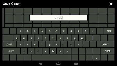 Android Circuit Simulator: Save Circuit