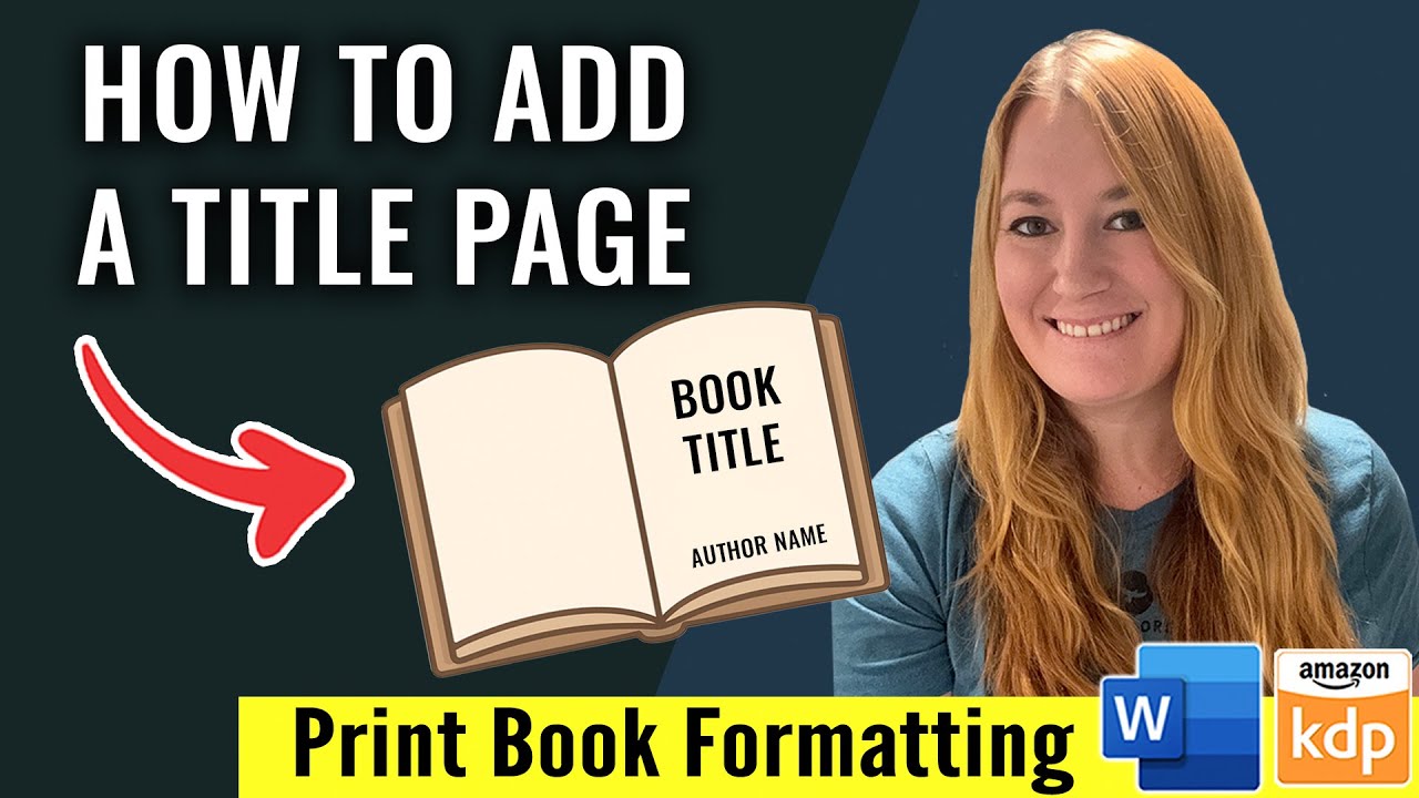 How to Add a Title Page in Word | KDP Print Book Formatting - YouTube