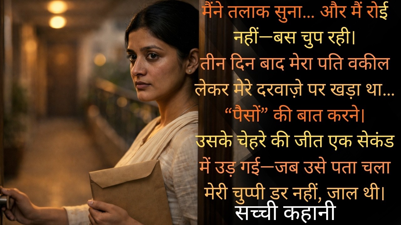 दरवाज़े पर वकील लेकर आया पति… और उसी पल मेरी चुप्पी हथियार बन गई