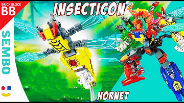 Insecticons Combiner ⚡️ Hornet Speed build Lego Transformers, Unboxing & Assembly Sembo Block 6in1