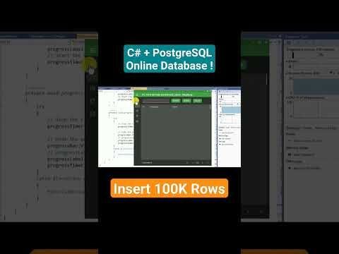 P.1 C# PostgreSQL Online : The fastest way to insert 100K records!