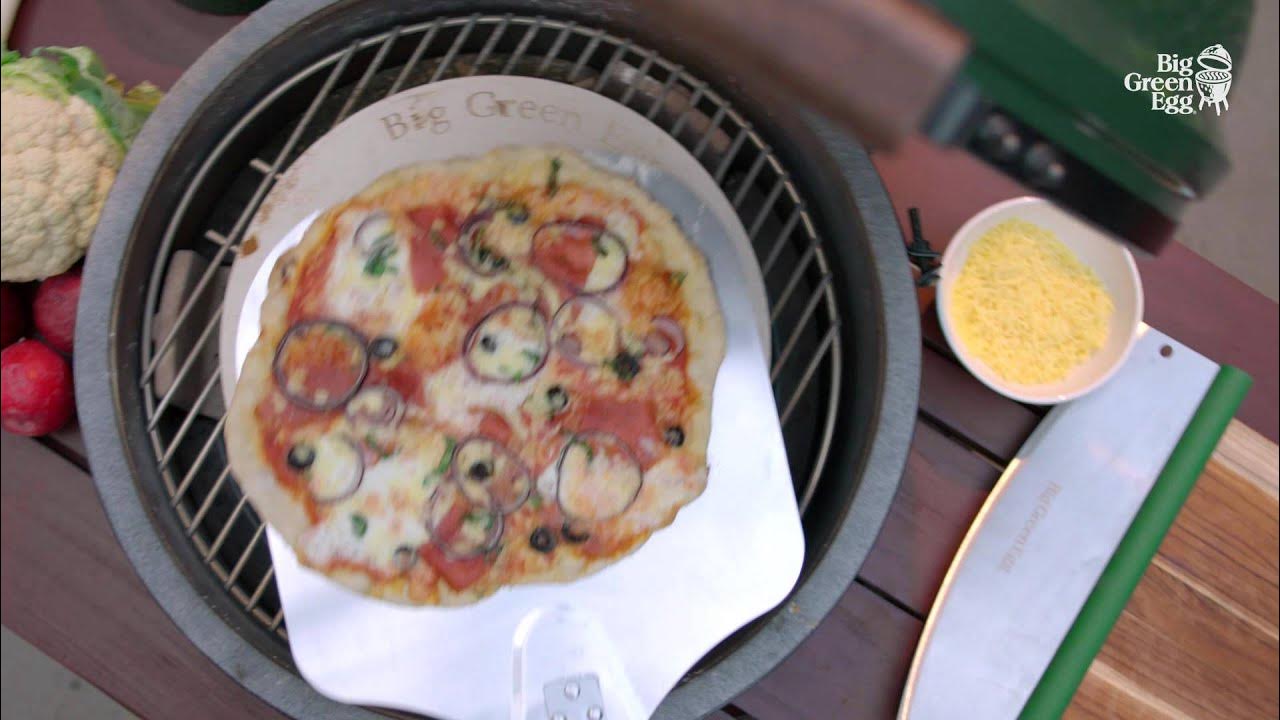Big Green Egg Instructions - Working with the pizza stone - YouTube