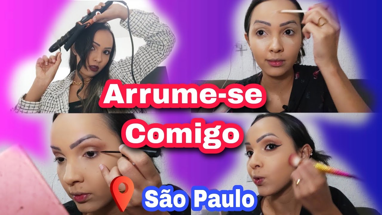 Arrume-se comigo para sair em São Paulo a noite 💥 (make, cabelo e roupa)