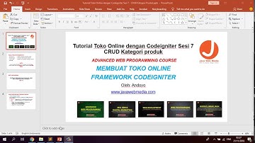 Tutorial Toko Online dengan Codeigniter Sesi 7 CRUD Kategori produk