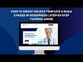 How to Import Envato Template & Build 5 Pages in WordPress | Step-by-Step Tutorial (2025)