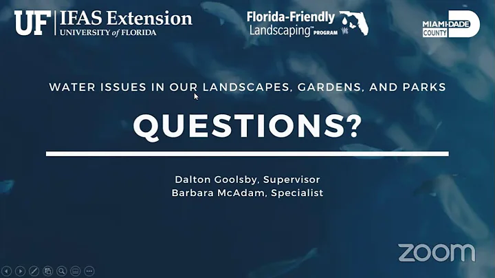 Water Issues in Our Landscapes, Gardens, and Parks...