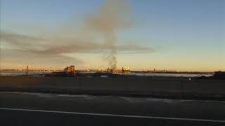 Fire in Superior, WI. USA.