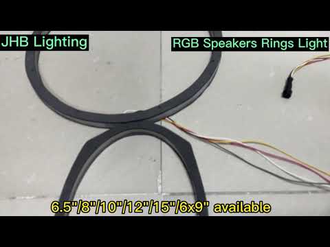 JHB Lighting Bluetooth Control RGB Color Shifting Speaker Rings Lights 6x9"6.5"8"10"12"15" available