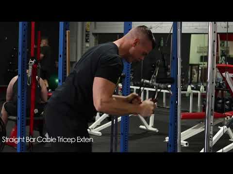Straight Bar Cable Tricep Extension, d-handle