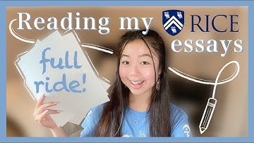 How I got a FULL RIDE to Rice University | Revealing my accepted essays class of 2025 | Essay tips