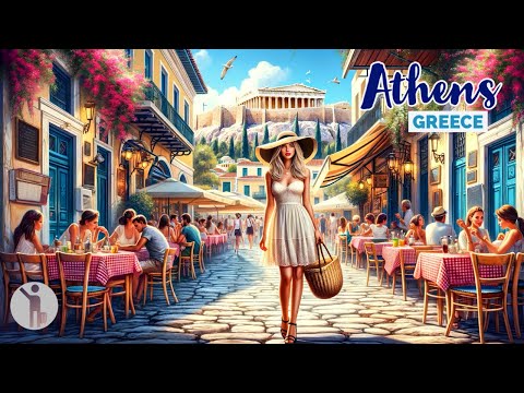 Athens, اليونان | جولة صيفية في المدينة 4K | 7 أكتوبر 2022