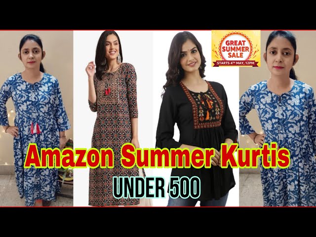 Amazon Kurti Haul Under 500/- | Kurtis For Everday | Affordable  Floral,Embroidery Kurti | Kurti 2022 - YouTube