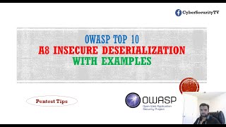 Insecure Deserialization | OWASPT Top 10