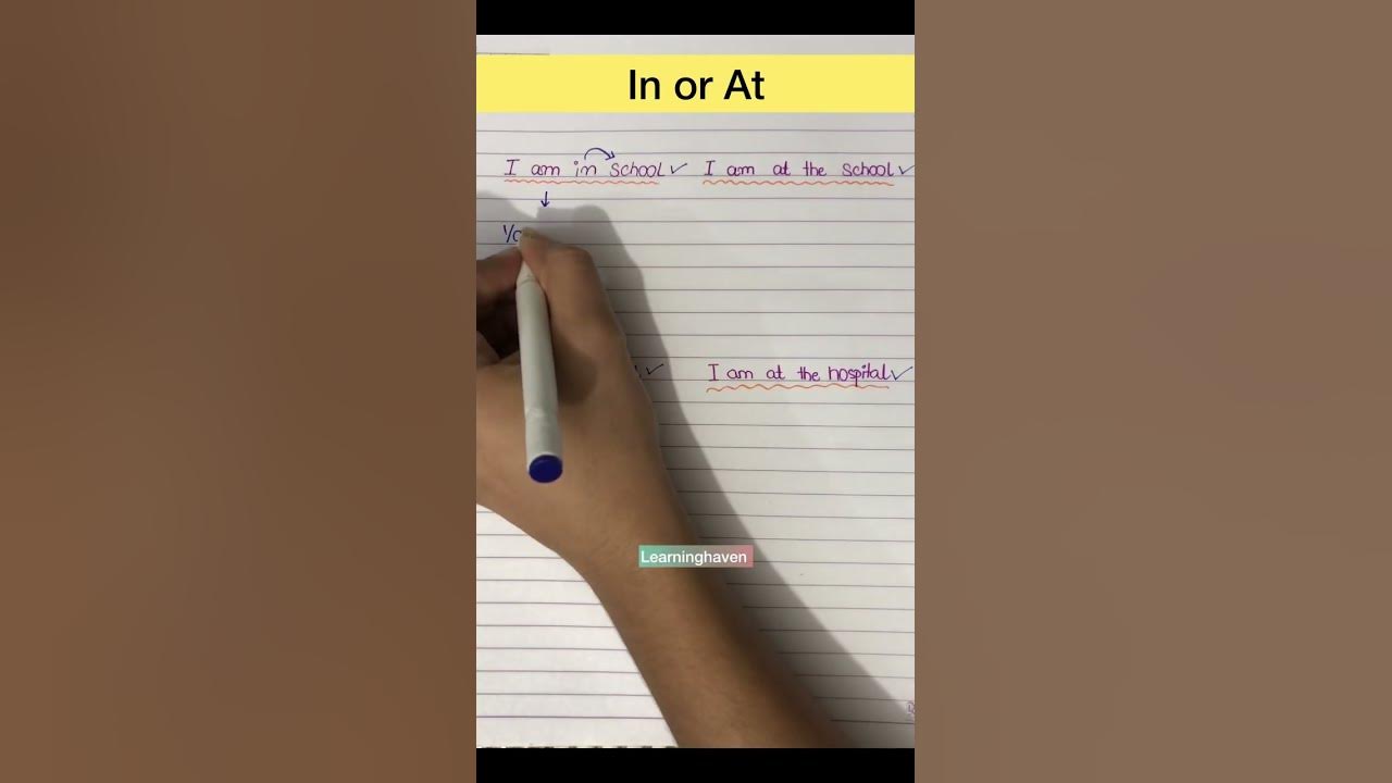 When to use in or at english shortsvideo viralvideo youtube