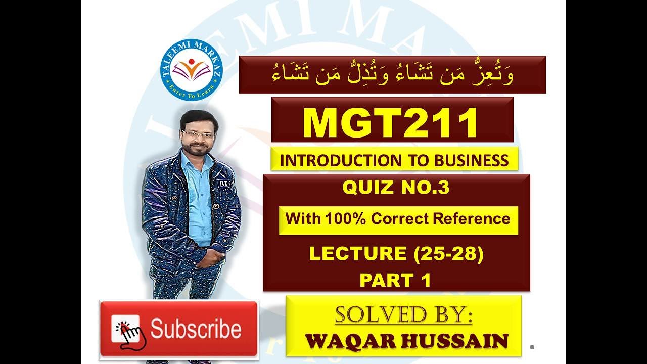 MGT211 quiz no 3 solution by taleemi markaz part 1