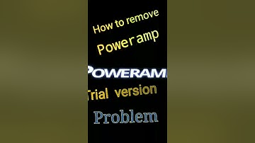 How to solve poweramp trial version problem without download new app