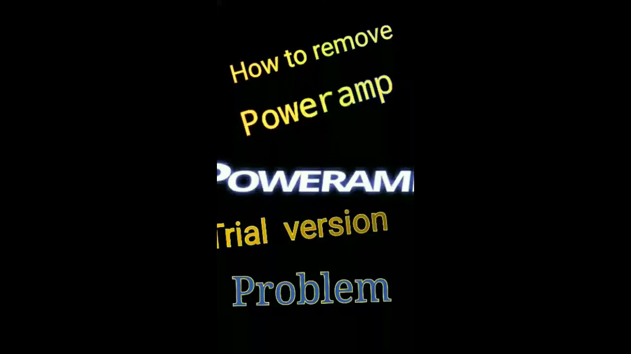 How to solve poweramp trial version problem without download new app